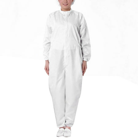 XL White Loose Uniform ESD Lab Anti Static Coat Uniform Jumpsuit for Women