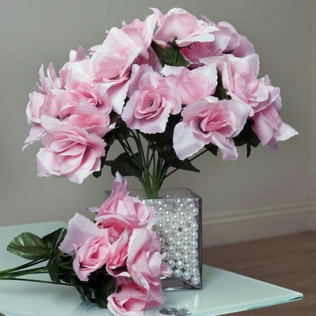 BalsaCircle 84 Silk Open Roses Bouquets - DIY Home Wedding Party Artificial Flowers Arrangements