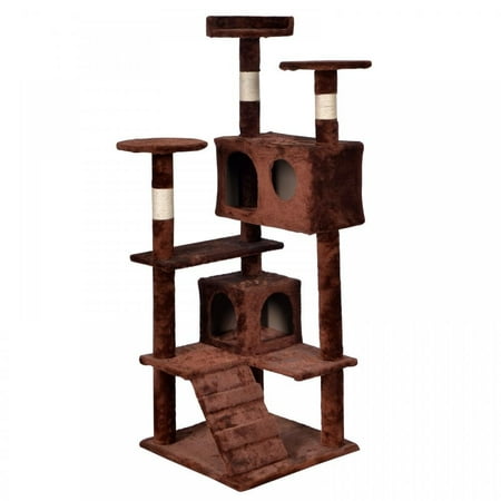 BestPet Brown Cat Tree Tower Condo Furniture Scratch Post Kitty Pet