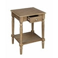 Convenience Concepts French Country End Table with Drawer and Shelf