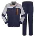 thumbnail image 2 of Penkiiy Unisex Work Suit With Long Sleeves Coat Jacket And Reflective Pants Color Blocking Set XL Navy, 2 of 5