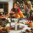 thumbnail image 7 of WARMOUNTS Chafing Dish Buffet Set 2 Pack, 5QT Round Chafing Dishes for Buffet with Glass Lid & Lid Holder, Stainless Steel Chafers for Catering, Parties, Events, Wedding, Camping, Dinner, 7 of 7