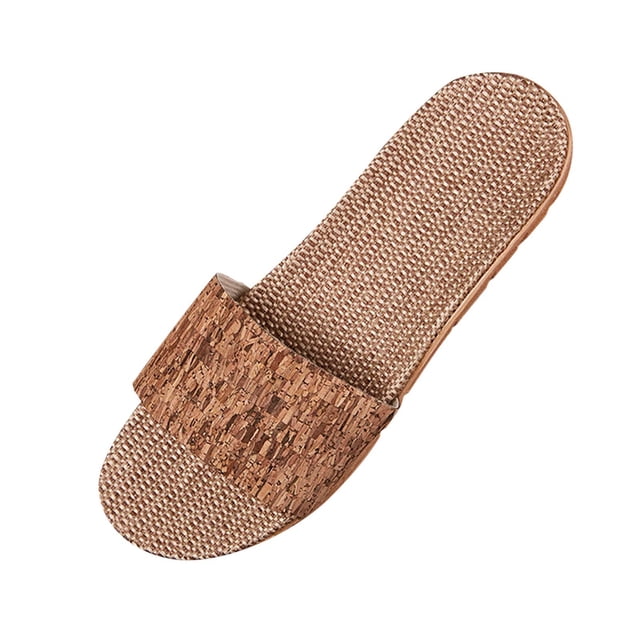 B91xZ Unisex-Adult Comfort Slide Sandal Glitter Rhinestone Strap Open Toe Flat Sandals Sparkle Slide Slippers,Bronze 13