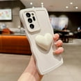 thumbnail image 2 of for Samsung Galaxy Note 20 Ultra Case, Cute Kawaii 3D Love Heart Solid Color Curly Wave Frame Camera Lens Cover Shockproof Soft Silicone Note 20 Ultra 5G Phone Case 6.9" for Women (Beige), 2 of 12