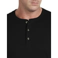 thumbnail image 2 of Harbor Bay by DXL Big and Tall Men's Wicking Jesery Henley Shirt, Black, XLT, 2 of 5