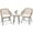 Beige, variant on Costway 3PCS Patio Rattan Bistro Set Table Armchair Garden Turquoise Cushion