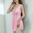 thumbnail image 5 of Sexy Lingerie for Women Sheer Mesh Nightdress Spaghetti Strap Lingerie Pjs Set Lace Bodycon Chemise Sleepwear, 5 of 5