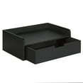 thumbnail image 4 of Kate and Laurel Kitt Modern Floating Wall Shelf Side Table with Drawer, 18" x 12" x 6.5", Black, 4 of 8