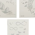 thumbnail image 3 of Unique Bargains 3 Pcs Realistic Fake Tattoos Feathers Pattern Temporary Tatto for Adult Gray, 3 of 5