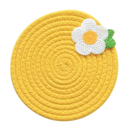 

Ximi Hot Pads Washable Heat Resistant Round Durable Braided Woven Coasters for Kitchen