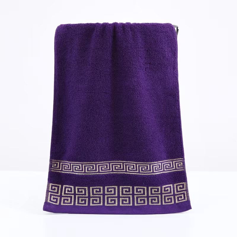 6pcs 100% Cotton Bath Towel Set, Includes 2 Bath Towels, 2 Hand Towels, And 2 Washcloths. GSM 400, Luxurious Quality, Geometric Pattern, Ultra-soft And Highly Absorbent. For The Bathroom Or Travel.