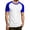 Blue, variant on Mens Graphic T-shirts Short Sleeve Raglan Sleeve Crewneck Tops Color Block Print Fashion Casual Summer T Shirts for Man Army Green1 XL