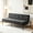 Dark Gray-B, variant on BSHTI 63.39” Futon Sofa Bed, 5 Adjustable Positions, Iron Frame with Black, Polyester Fabric, Convertible Sleeper for Living Room Office, Small Spaces, Black