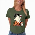 thumbnail image 5 of NOLDARES Halloween Shirts for Women Pumpkin Cat Graphic Tees Fall Crewneck Short Sleeve Costumes Autumn Party Graphic T-Shirt(AG,L), 5 of 7