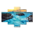 thumbnail image 4 of TISHIRON 5PCS Framed Canvas Wall Art Set,60"x40" Natural Seaside and Sea wave Canvas Art Decor, 4 of 7
