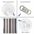 thumbnail image 4 of Blue Red Striped Shower Curtain, Waterproof Shower Curtains for Bathroom, Modern Stripes Art Farmhouse Washable Fabric Bathtub Curtain Set Bath Decor with 12 Hooks 48"x72", 4 of 8