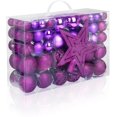 thumbnail image 7 of Naler 101 Pcs Christmas Balls Ornaments Set,Purple Tree Hanging Ball for Party Wedding Decor,1.48lb, 7 of 7