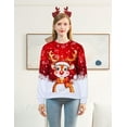 thumbnail image 3 of Lollipie Women Ugly Christmas Sweatshirt Long Sleeve Shirts Crew Neck Pullover, 3 of 7