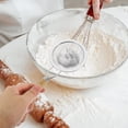 thumbnail image 2 of Handheld Flour Sifter Mesh Design Sieve Kitchen Strainer with Wooden Handle, 2 of 9