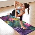 thumbnail image 6 of Colorful Tropical Leaf Pattern Hot Yoga Mat Towel Non Slip for Hot Yoga - Quick-Drying Yoga Mat Cover with 4 Corner Pockets with Travel Bag - Hot Yoga Towel Non Slip 70"x26", 6 of 6