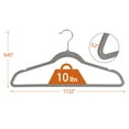 thumbnail image 5 of HomGarden 100 Pack Gray Clothing Velvet Hangers - Non-Slip & Space-Saving, 360° Swivel Hook W/Accessory Bar, 5 of 11