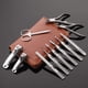 thumbnail image 2 of Juego de manicura, kit de manicura profesional Juego de cortaúñas 11 en 1 Kit de herramientas de pedicura de acero inoxidable Kit de aseo con estuche de viaje portátil de cuero marrón para hombres L18 Namotu CZMR-SY41, 2 of 7