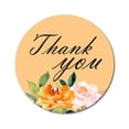 thumbnail image 1 of Darling Souvenir Classsic Thank You Stickers 45 Pcs Round Floral Border Envelope Seals-1.6 Inches, 1 of 4