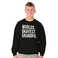 thumbnail image 4 of Worlds Okayest Grandpa Funny Men's Crewneck Sweatshirt Brisco Brands S, 4 of 5