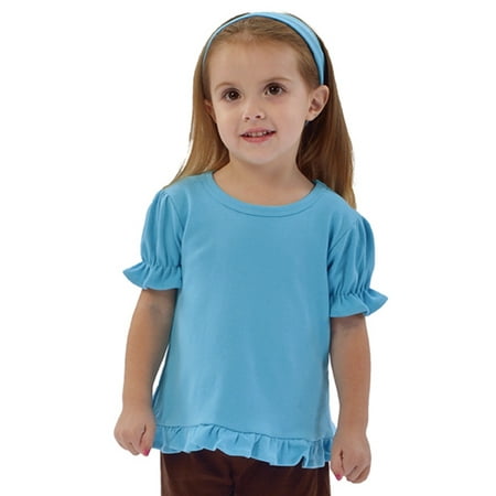 

Infant Interlock Short Sleeve Ruffle Tee-Chocolate-6-12m