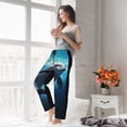 thumbnail image 5 of Sikiie Ice Blue Ocean Cute Dolphin Women’s Ultra-Soft Comfy Lounge Pants Sleepwear Comfy Lounge Pants Drawstring Sleep Bottoms with PocketsLarge, 5 of 6