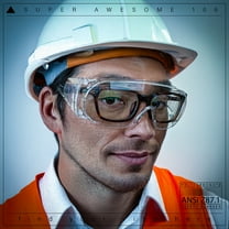 ANSI Z87.1 Fit Over Oversized Shield Clear Safety Glasses