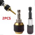 thumbnail image 1 of 2pc 50/60mm Drill Chuck Screwdriver Impact Driver Keyless Adaptor 1/4in Hex Shank Drill Bit Quick Change Convertor Adapter Tool, 1 of 5