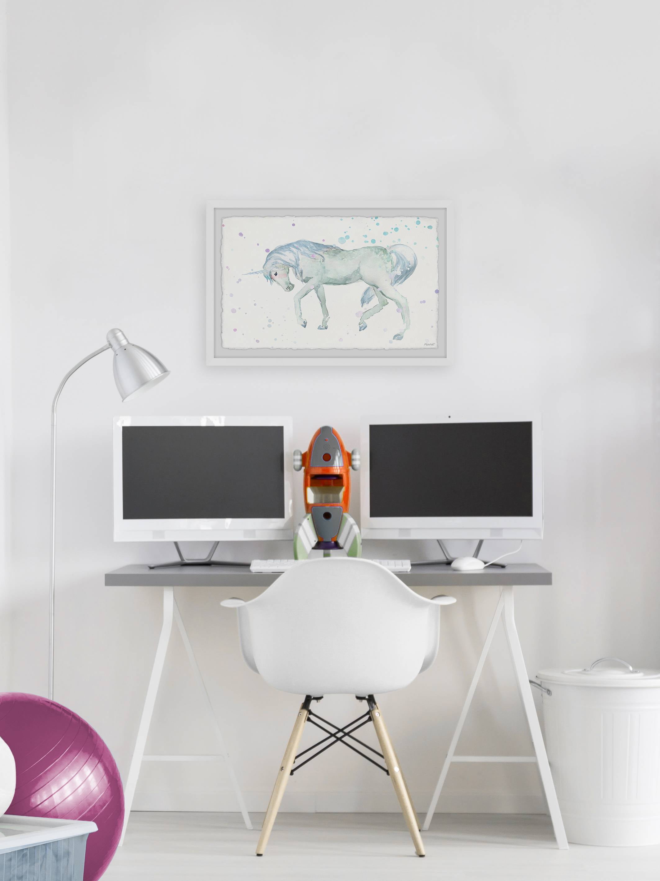 Marmont Hill King of the Unicorns Framed Wall Art