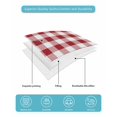 thumbnail image 5 of Farmhouse Buffalo Plaid Summer Quilt Set Twin XL Size, Soft Microfiber Quilted Bedding Set with 2 Pillow Shams, Red White Checkered Lightweight All Season Bedspread Coverlet for Bedroom 68"x98", 5 of 6