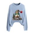 thumbnail image 6 of ZHOUCHANKIDS Classic Cute Sweaters Christmas Sweaters for Women with Fun Patterns and Animals Lightweight Sweaters Winter Outfits Sky Blue XL, 6 of 6