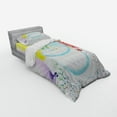 thumbnail image 2 of Ambesonne Birthday Bedding Set 3 Pcs, Colorful Ballons, Twin, White and Pale Blue, 2 of 2