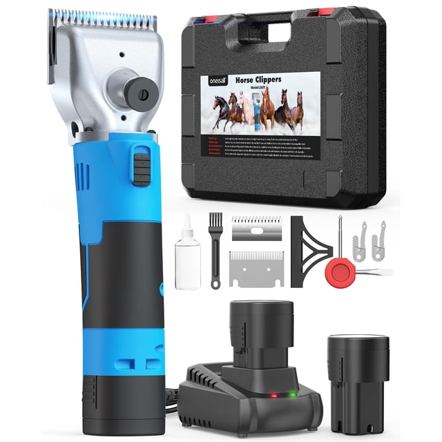 Cortadora de caballos inalámbrica oneisall Professional con 2 baterías