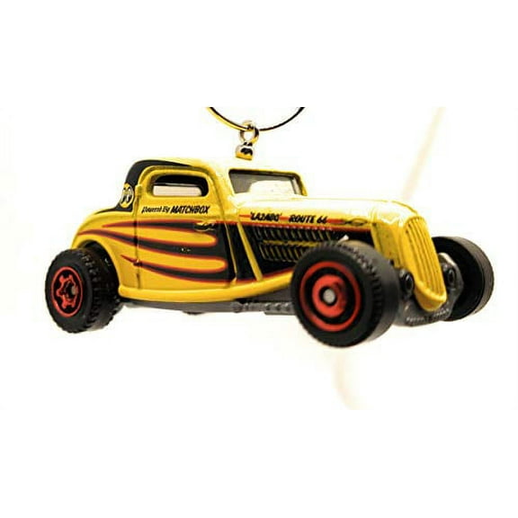 1933 Ford Coupe Christmas Ornament 1:64 Yellow