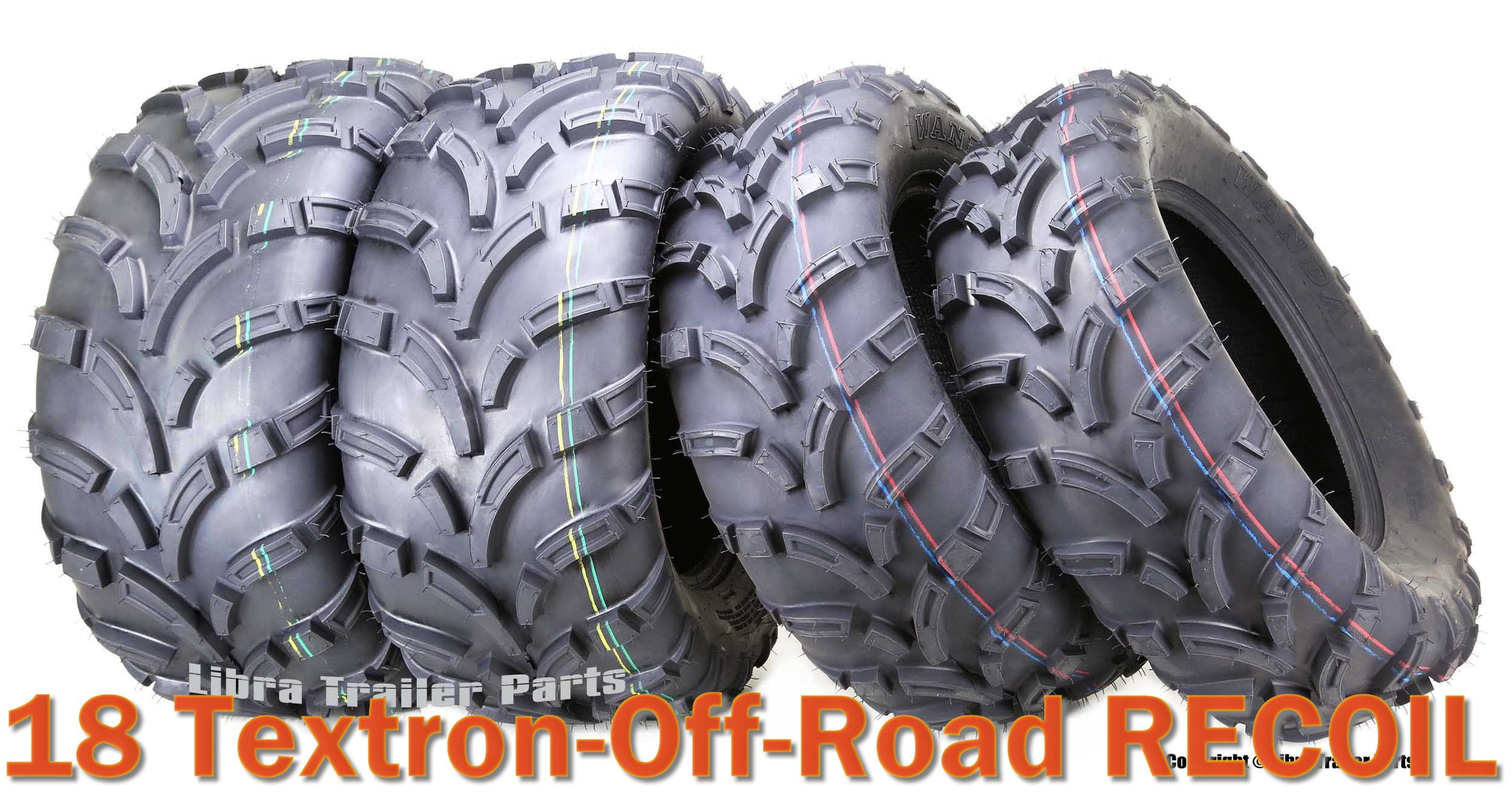 Set 4 WANDA ATV tires 25x812 & 25x1112 for 2018 TextronOffRoad