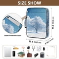 thumbnail image 3 of Haosy Accordion File Organizer Zipper Binder 500 Sheet 6-Tab Expanding File Folder Multi-Pocket 1.2 Inch 3 Ring Snow-covered Tree in Winter, 3 of 7
