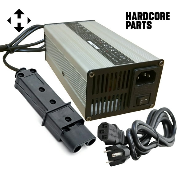 Hardcore Parts 48V Golf Cart Battery Charger, 6 Amp, Yamaha G19 G22 2 Pin Connector
