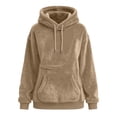 thumbnail image 6 of Sewkxo Cat Pouch Hoodie Pet Carrier Hoodies Women Oversized Kangaroo Pocket Lightweight Sweatshirts,Khaki L, 6 of 7
