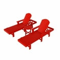 thumbnail image 2 of WestinTrends Dylan 3 Piece Adirondack Poly Reclining Chaise Lounge With Arms, Red, 2 of 2