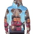 thumbnail image 7 of Goofa Elephant Sits for Men's Hooded Sweatshirt - Lightweight Pullover Hoodie with Kangaroo Pocket, Perfect for Everyday Wear-Small, 7 of 7