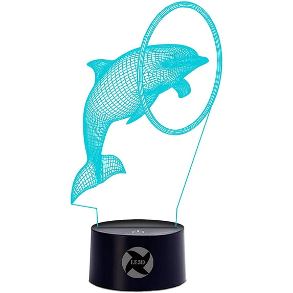 YSITIAN 3D Optical Illusion Night Light - 7 LED Color Changing Lamp - Cool Soft Light Safe for Kids - Creates Great Dreams YT04-592