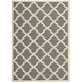 thumbnail image 3 of Safavieh Courtyard Amber Geometric Indoor/Outdoor Area Rug, Anthracite/Beige, 5'3" x 7'7", 3 of 10
