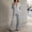 Gray, variant on Women’s Business 2 Piece Suit Set Contrast Piping Trim Long Sleeve Lapel Blazer and High Waist Loose Wide Leg Trousers for Work and Daily Wear S-3XL Sky Blue