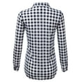 thumbnail image 3 of JJ Perfection Womens Long Sleeve Collared Button Down Plaid Flannel Shirt, 3 of 3