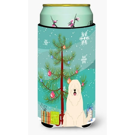 

Carolines Treasures BB4149TBC Merry Christmas Tree South Russian Sheepdog Tall Boy Beverage Insulator Hugger Tall Boy