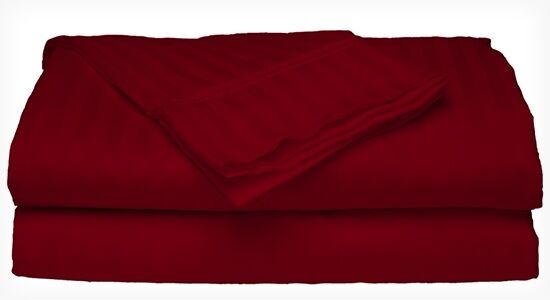 2 PACK:D Hotel , 400 Thread Count 100% Cotton Sateen Sheet Set Dobby Stripe